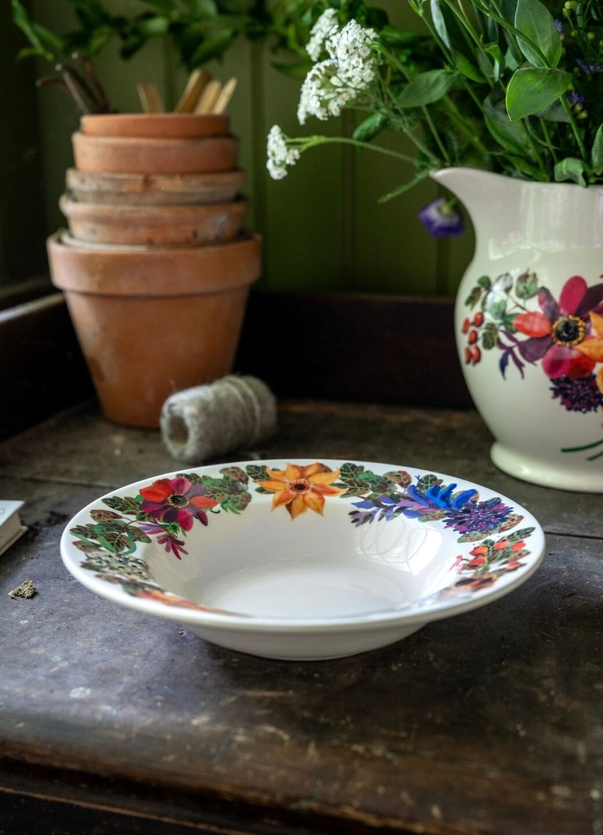 Autumn Flowers Soup Plate - RUTHERFORD & Co