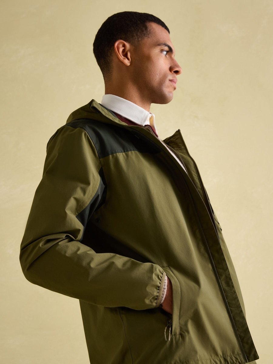 Ayston Green Lightweight Waterproof Coat - RUTHERFORD & Co