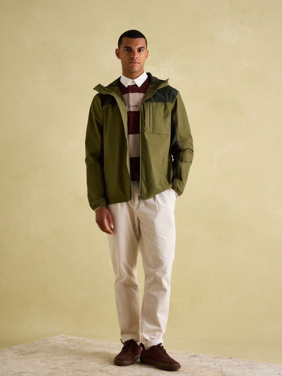 Ayston Green Lightweight Waterproof Coat - RUTHERFORD & Co