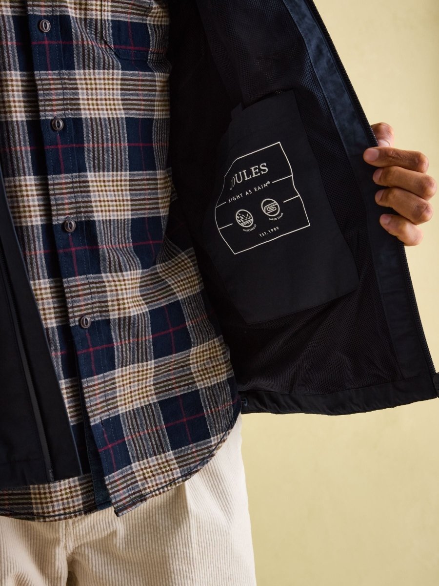 Ayston Navy Lightweight Waterproof Coat - RUTHERFORD & Co