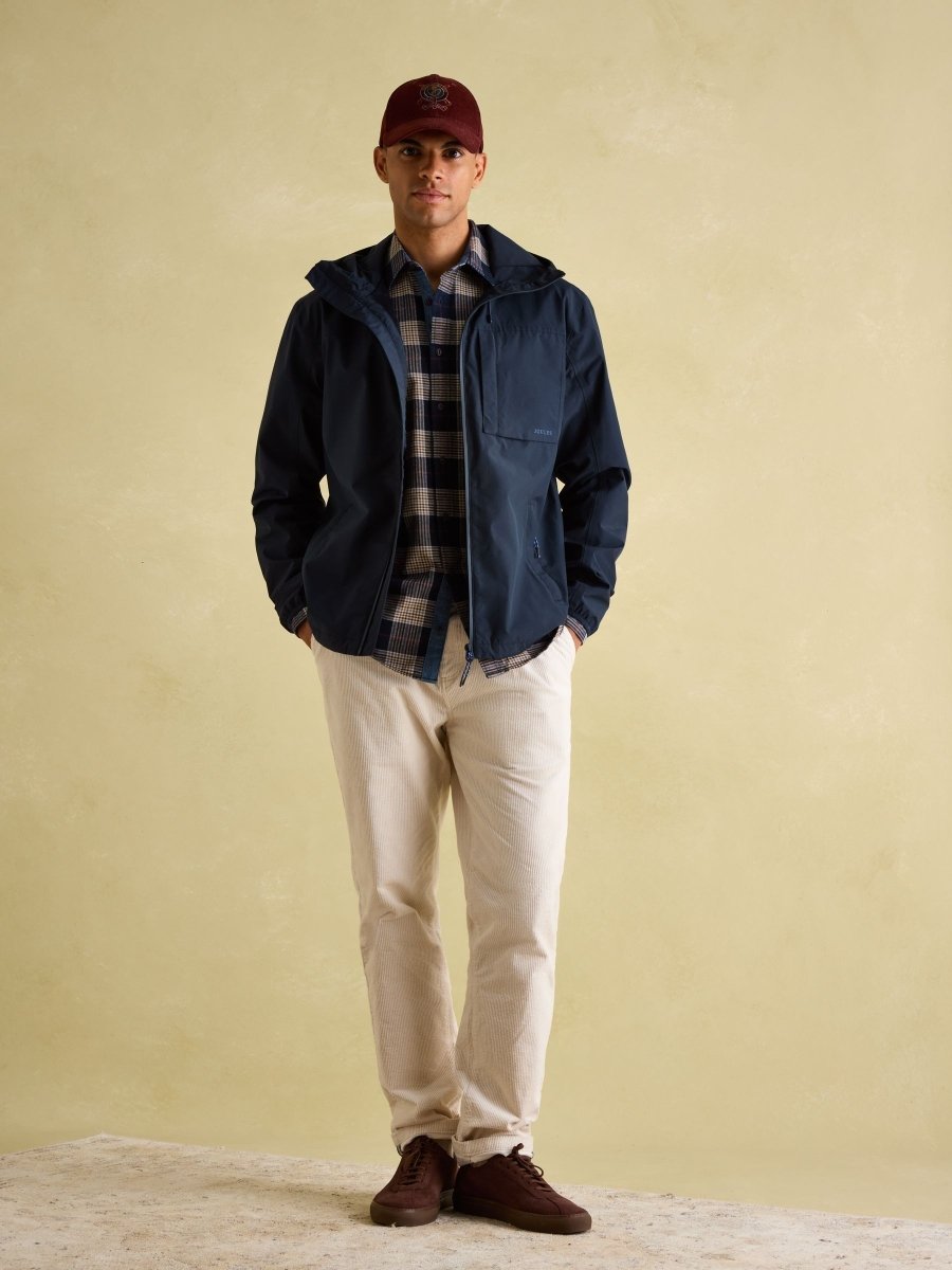 Ayston Navy Lightweight Waterproof Coat - RUTHERFORD & Co