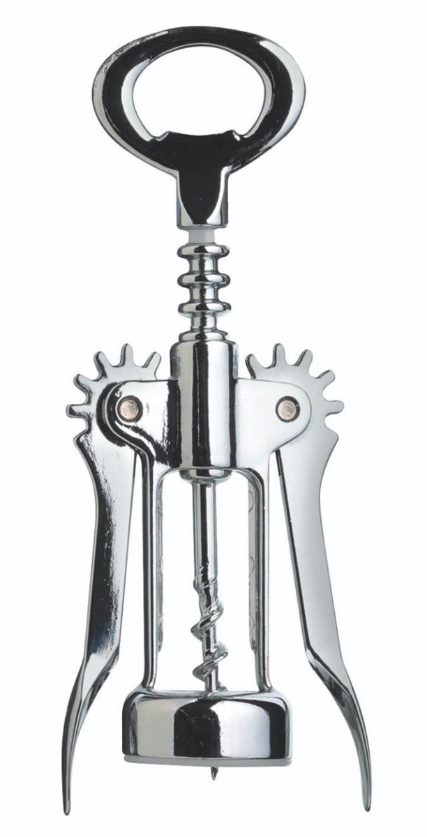 BarCraft Double Handled Chrome Wing Corkscrew - RUTHERFORD & Co