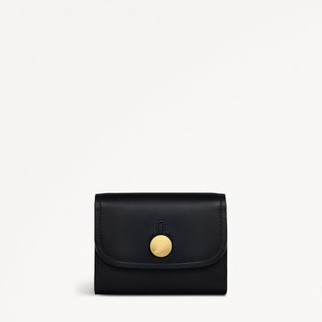 BATHURST MEWS/BLACK/MEDIUM FLAPOVER PURSE - RUTHERFORD & Co