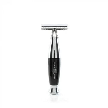 Black & Chrome DE Safety Razor - RUTHERFORD & Co