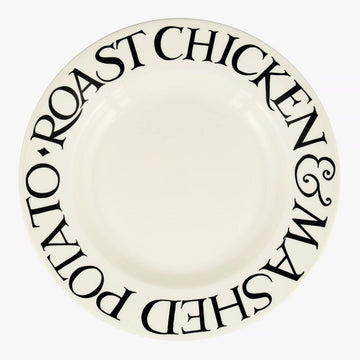 Black Toast Roast Chicken 10 1/2 Inch Plate - RUTHERFORD & Co