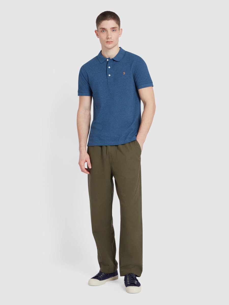Blanes Organic Cotton Polo Shirt In Cold Metal Marl - RUTHERFORD & Co