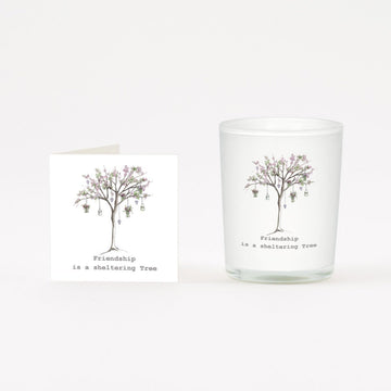 Blossom Friendship Tree Boxed Candle & Card - RUTHERFORD & Co