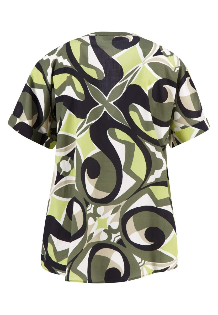 Blouse short sleeve printed - RUTHERFORD & Co