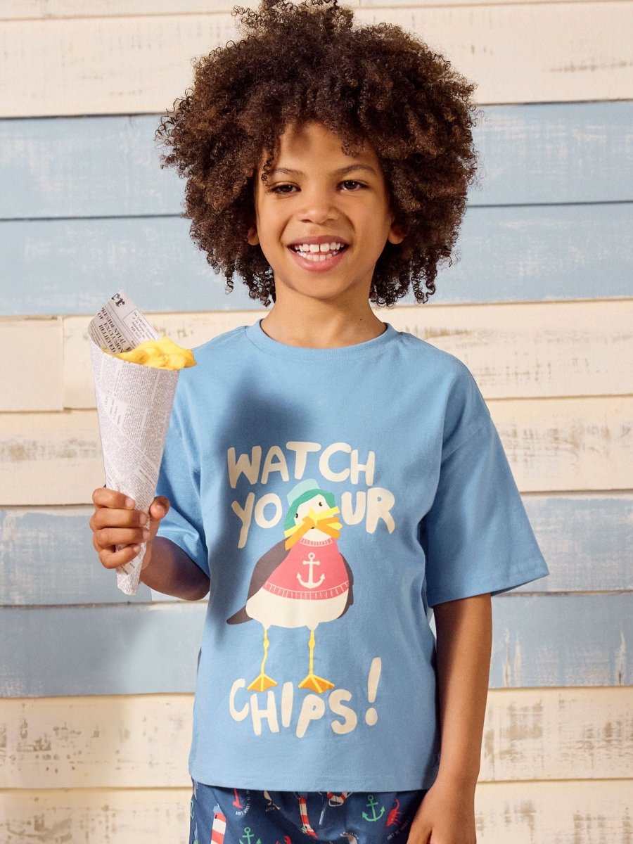 Boys' Ben Blue Short Sleeve T-Shirt - RUTHERFORD & Co