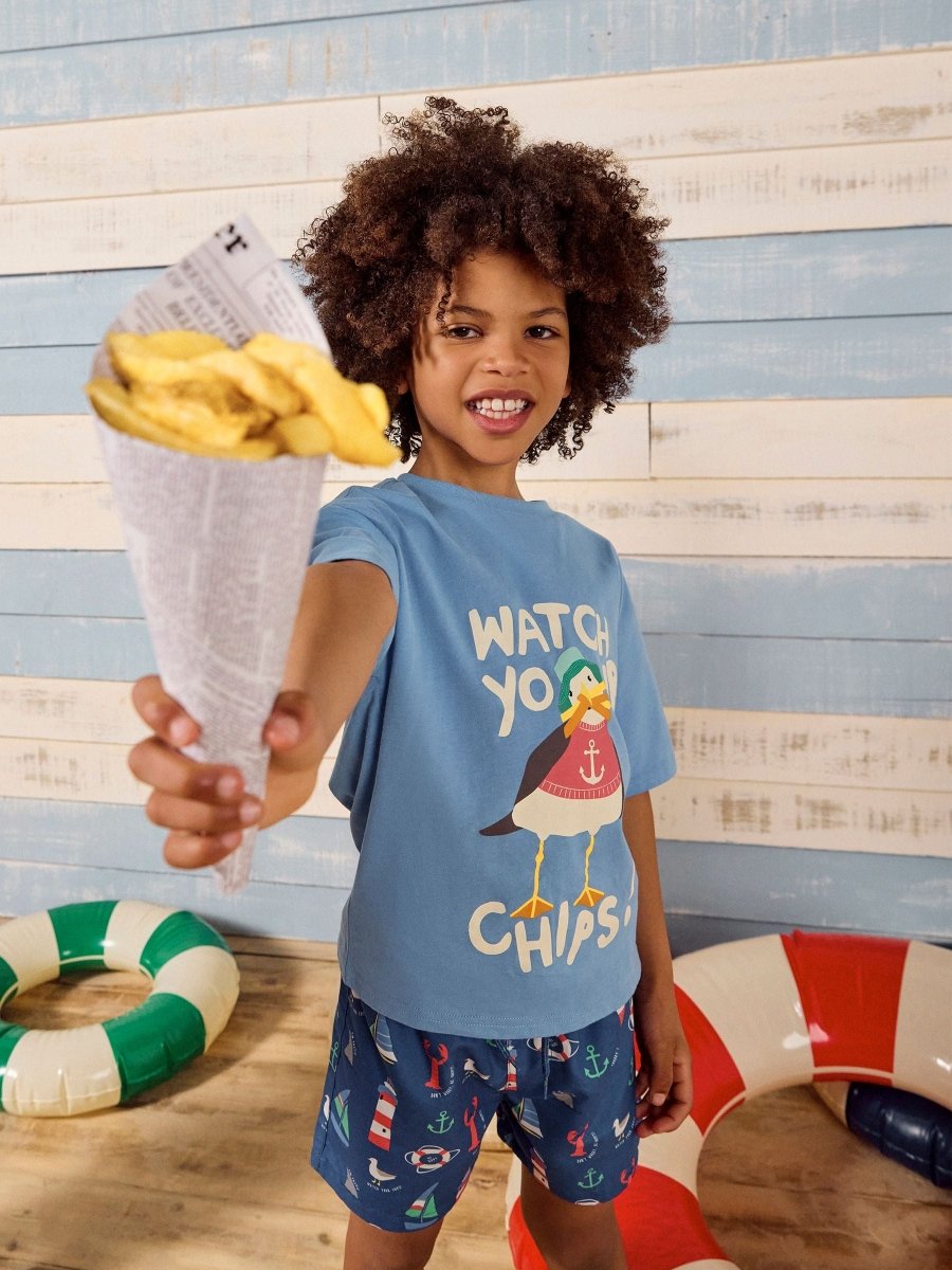 Boys' Ben Blue Short Sleeve T-Shirt - RUTHERFORD & Co