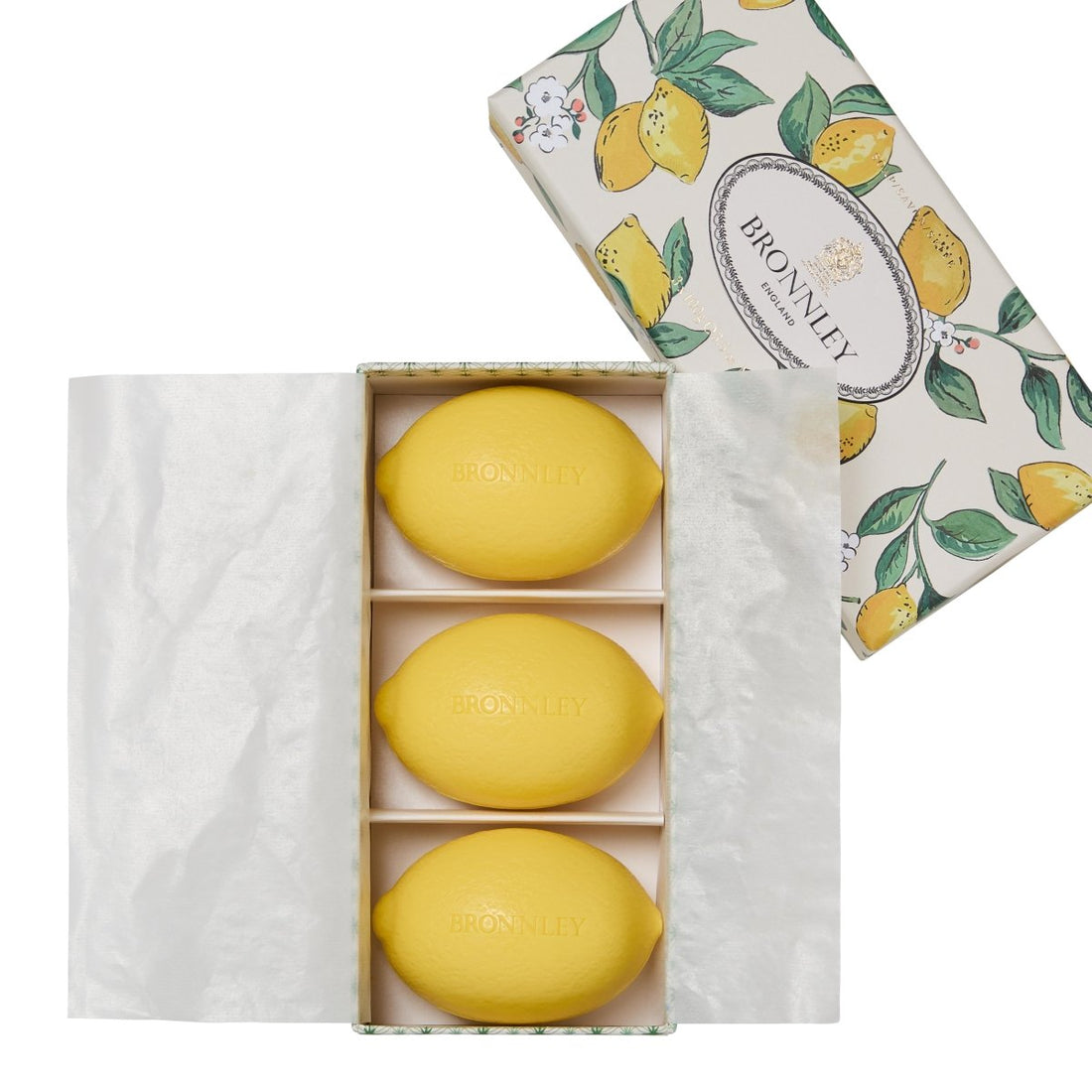 Bronnley English Lemon Soap - Boxed 3 x 100g - RUTHERFORD & Co