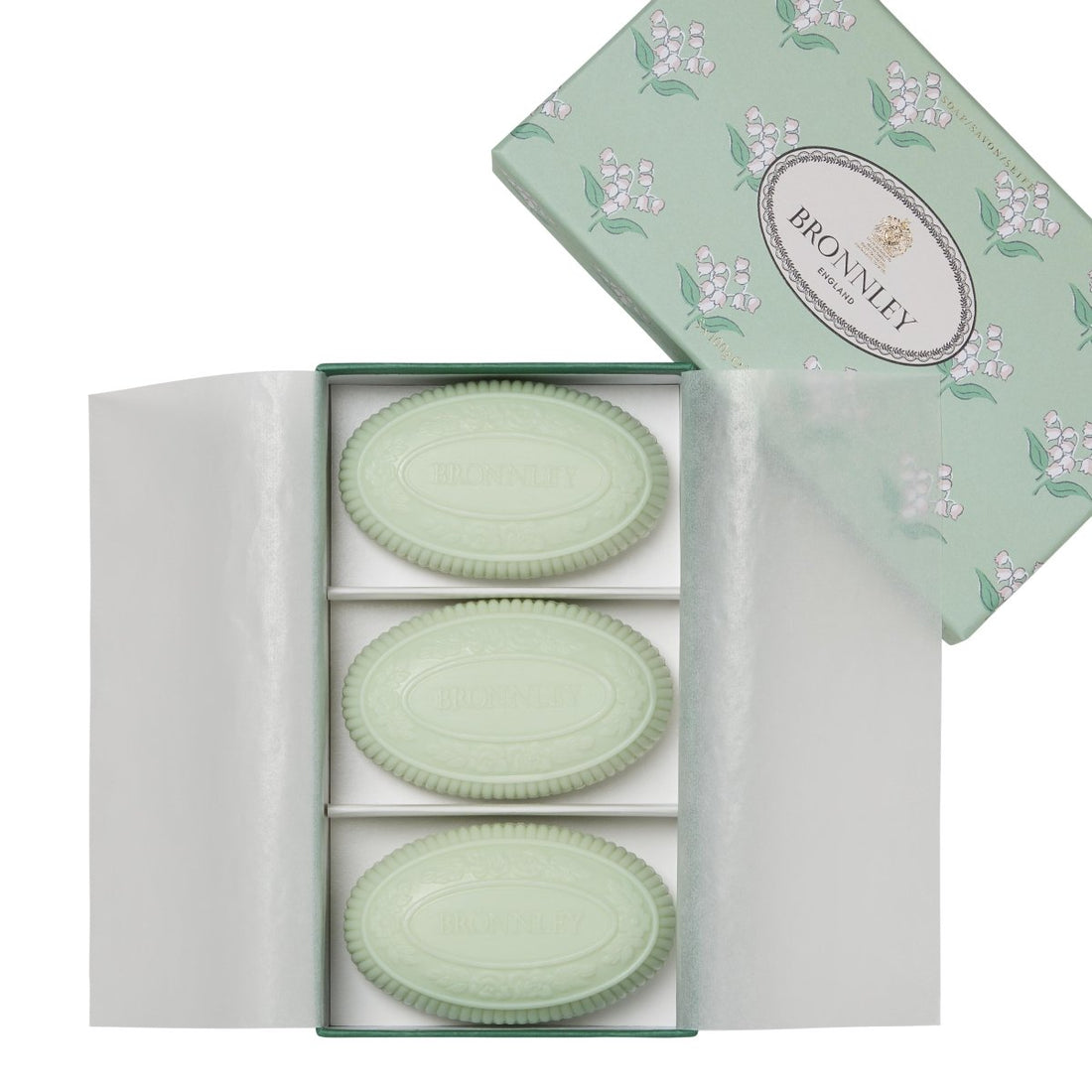Bronnley Lily Of The Valley Soap - Boxed 3 x 100g - RUTHERFORD & Co