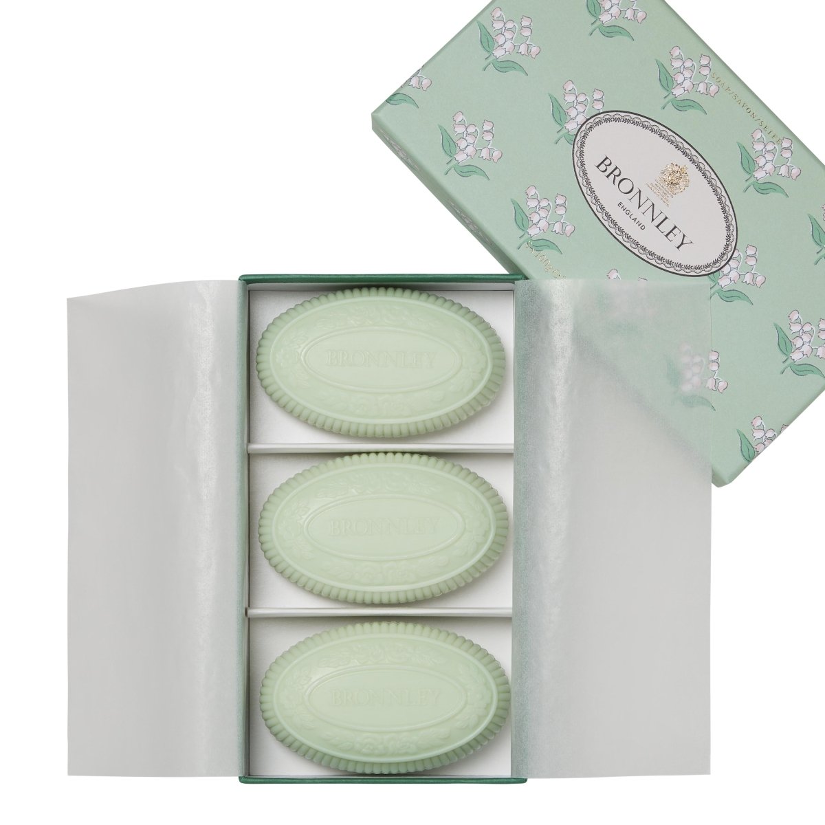 Bronnley Lily Of The Valley Soap - Boxed 3 x 100g - RUTHERFORD & Co