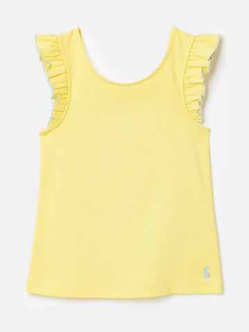 Butterfly Yellow Frill Sleeve Jersey Vest - RUTHERFORD & Co