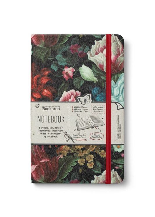 Bookaroo A5 Journal Dark Floral