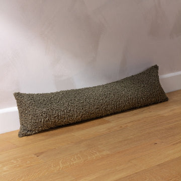 Cabu Textured Boucle Draught Excluder - Khaki - RUTHERFORD & Co