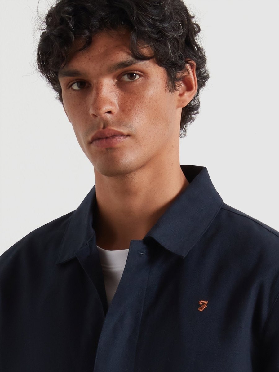 Callier Overshirt In True Navy - RUTHERFORD & Co