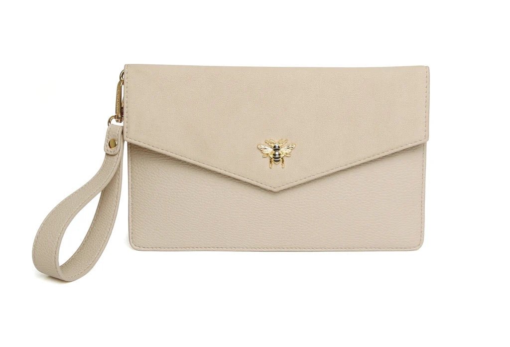Chealsea Clutch – Stone - RUTHERFORD & Co