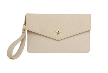 Chealsea Clutch – Stone - RUTHERFORD & Co