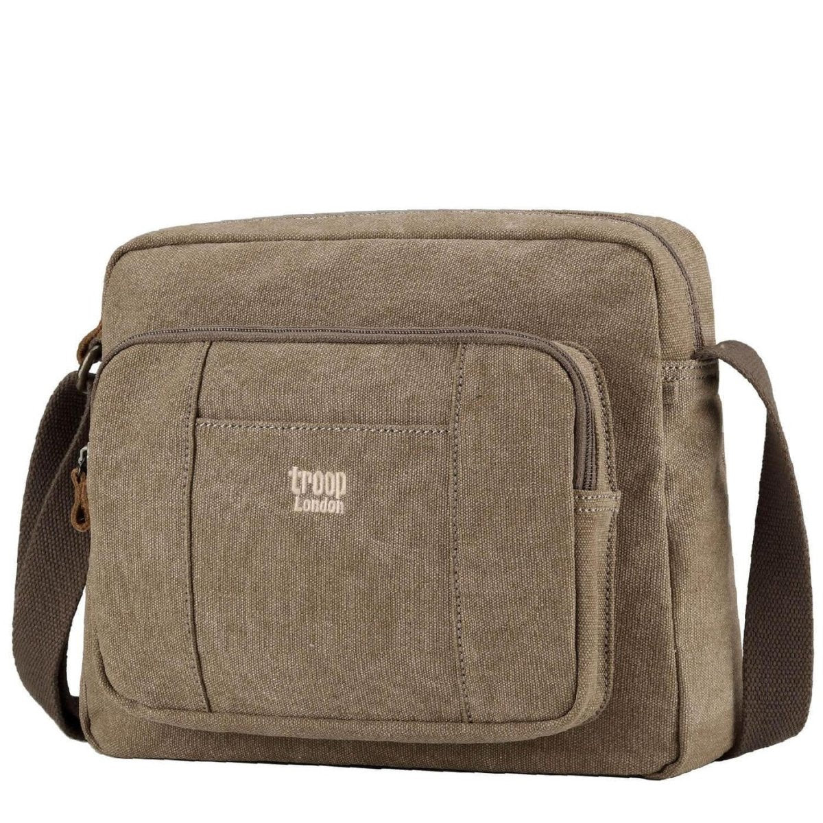 CLASSIC CANVAS ACROSS BODY BAG - TRP0234 - BROWN - RUTHERFORD & Co
