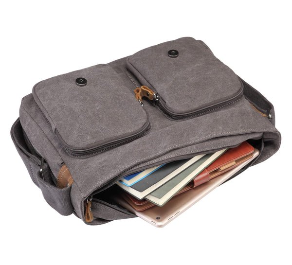 CLASSIC CANVAS MESSENGER BAG - TRP0210 - RUTHERFORD & Co