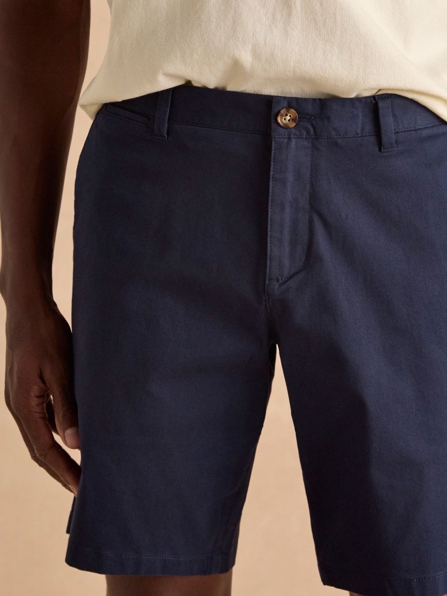 Classic Fit Navy Chino Shorts - RUTHERFORD & Co
