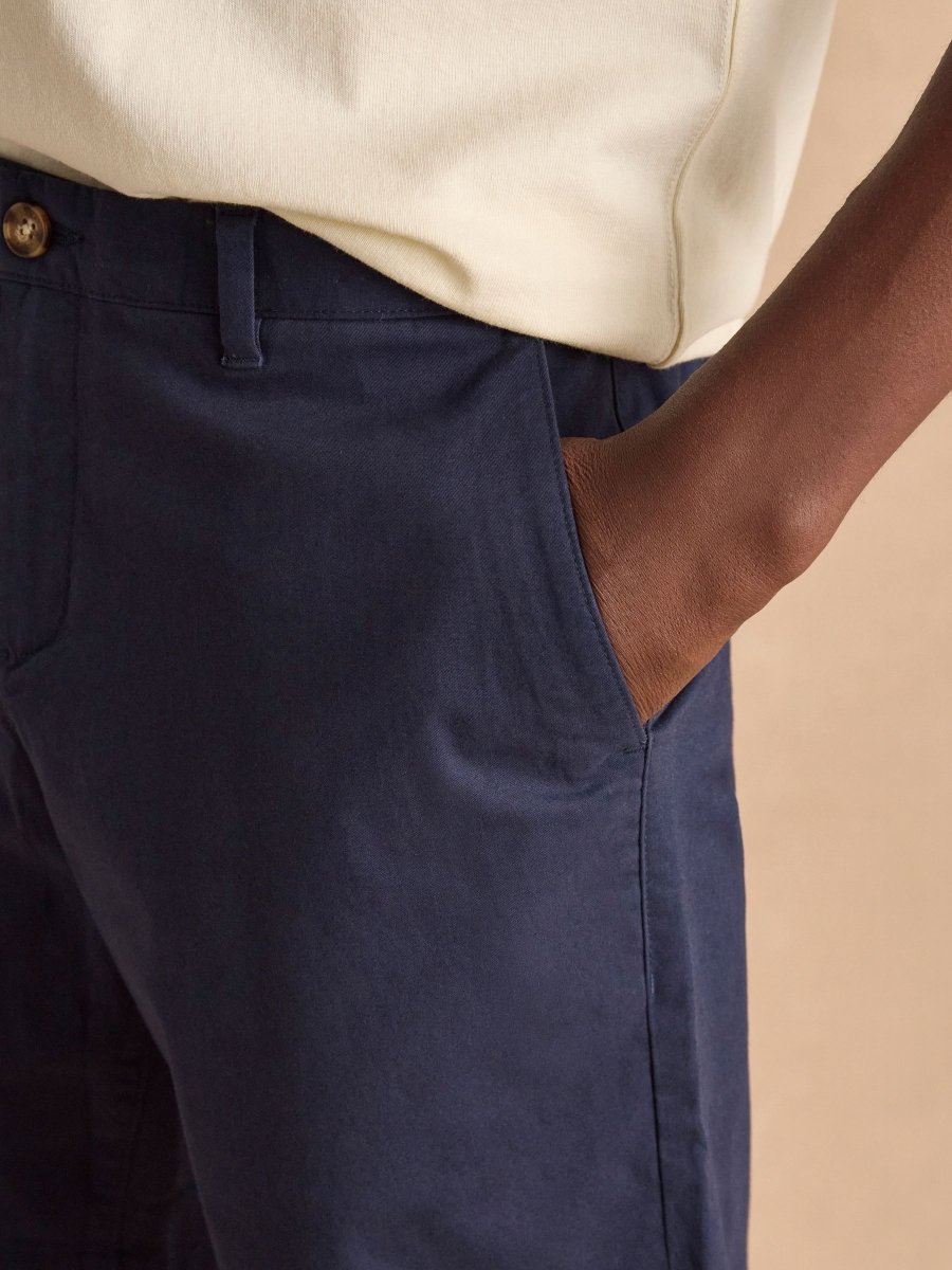 Classic Fit Navy Chino Shorts - RUTHERFORD & Co