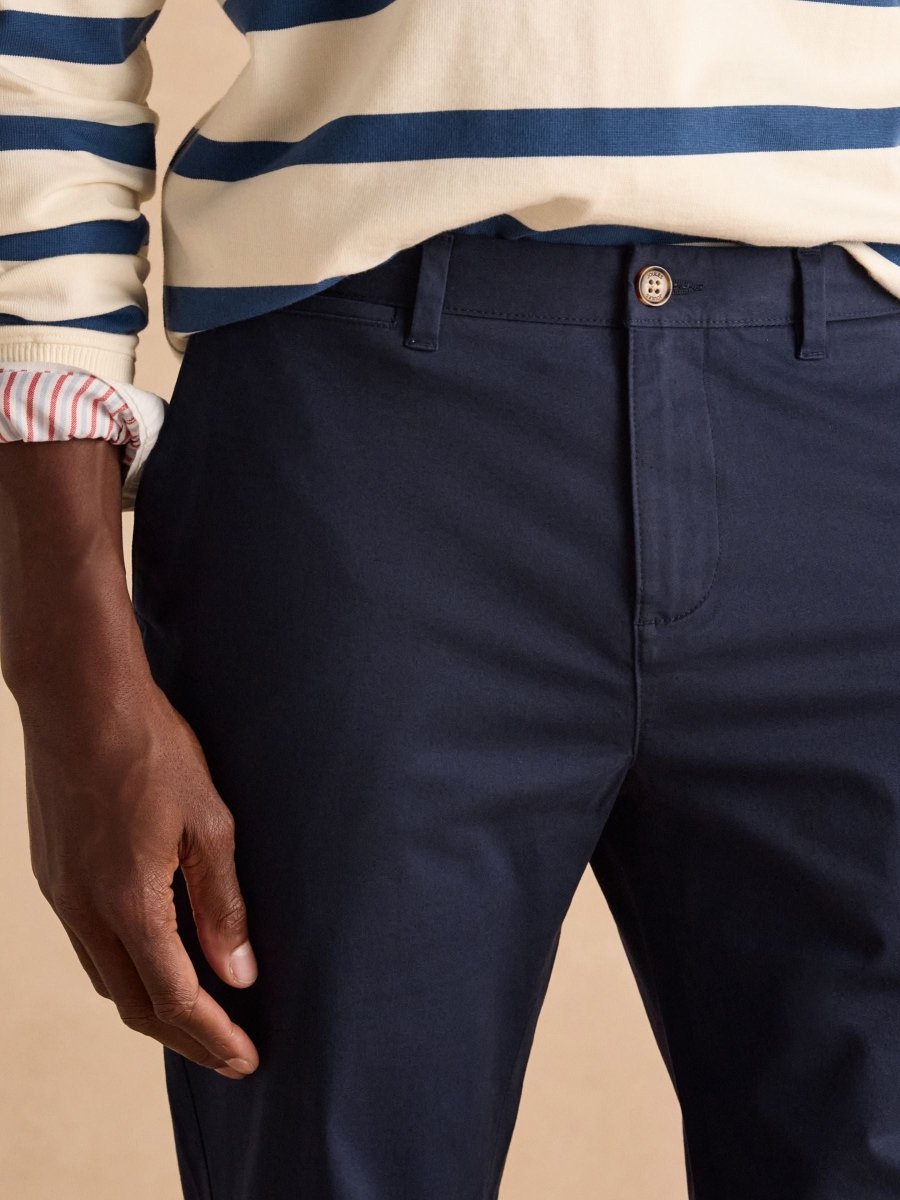 Classic Fit Navy Chino Trousers - RUTHERFORD & Co