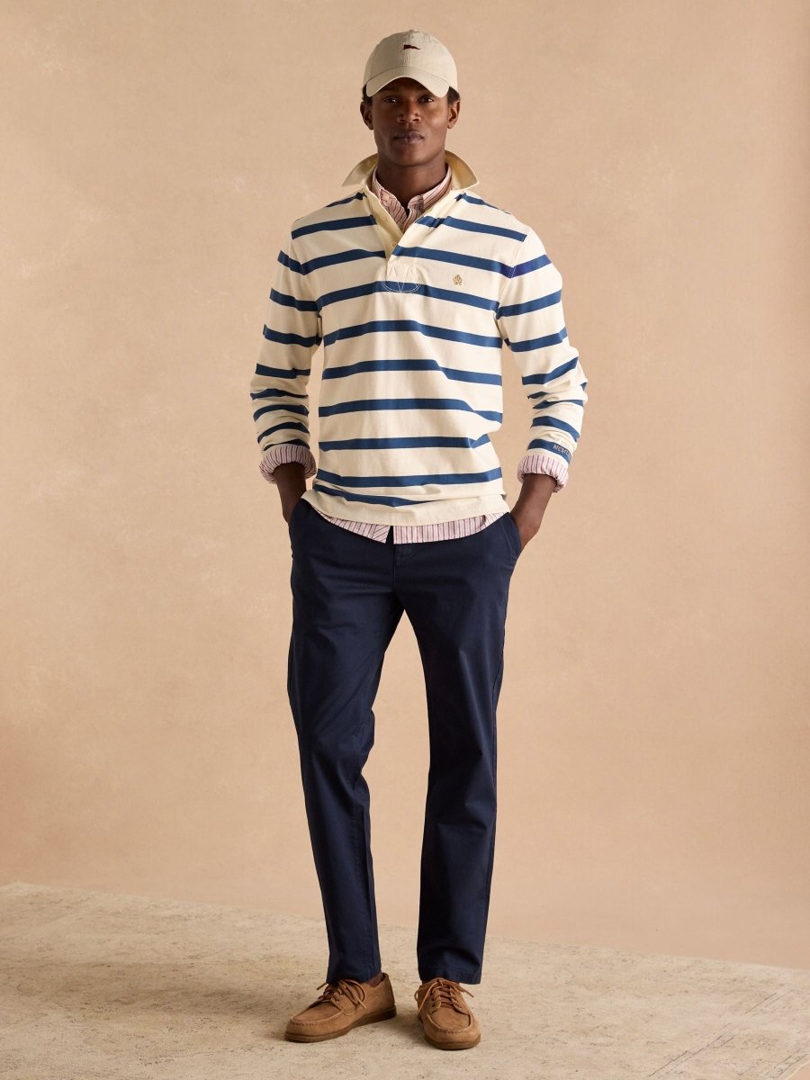 Classic Fit Navy Chino Trousers - RUTHERFORD & Co