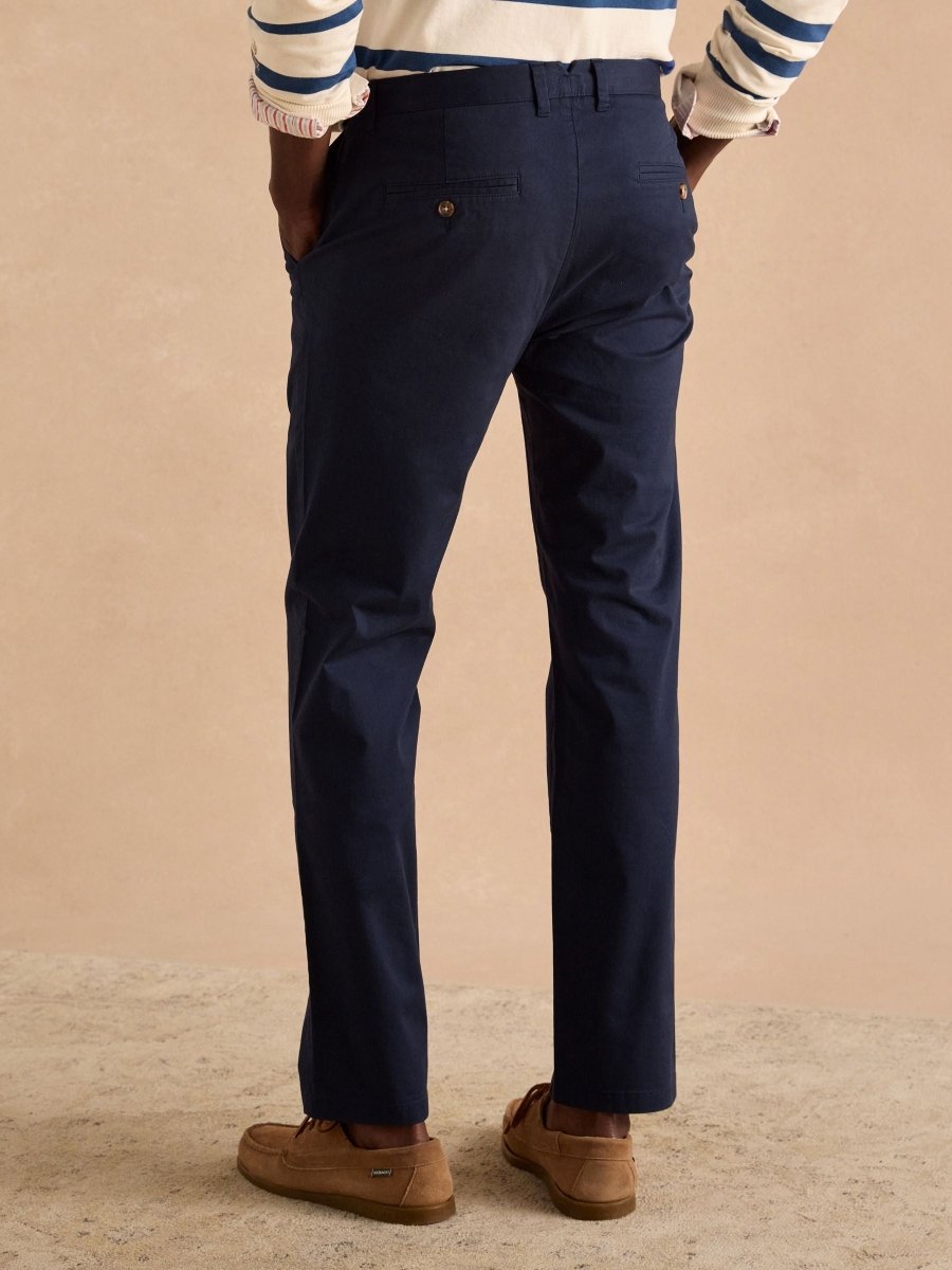 Classic Fit Navy Chino Trousers - RUTHERFORD & Co
