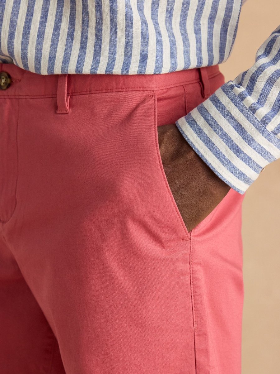 Classic Fit Rose Pink Chino Shorts - RUTHERFORD & Co