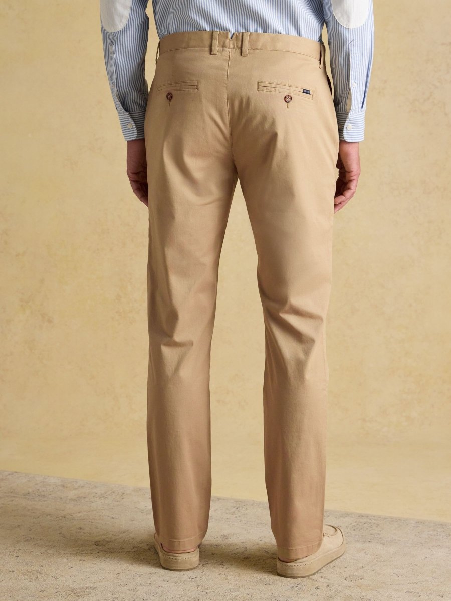 Classic Fit Tan Chino Trousers - RUTHERFORD & Co