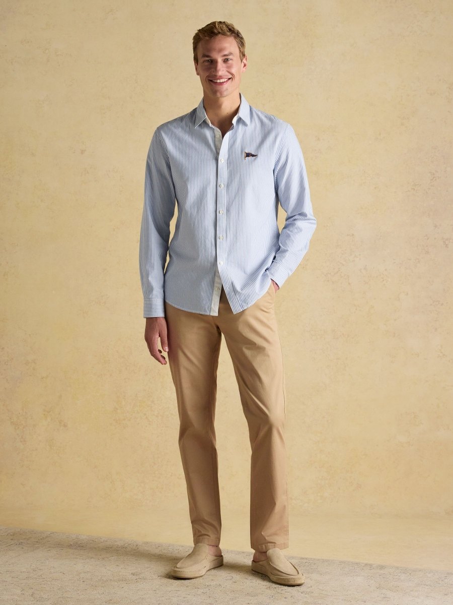 Classic Fit Tan Chino Trousers - RUTHERFORD & Co