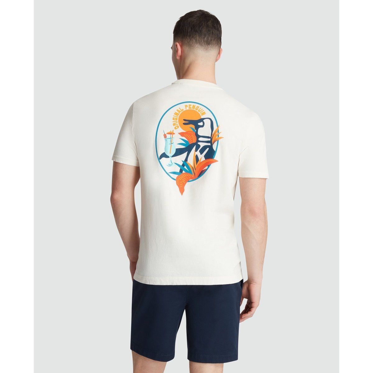 Cocktail Pete Graphic T-Shirt In Birch - RUTHERFORD & Co