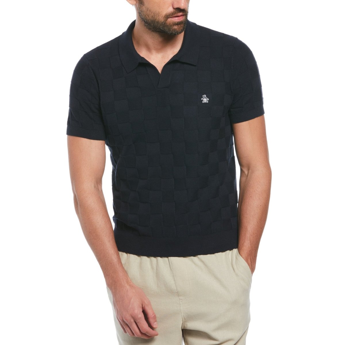 Cotton Jaquard Polo Shirt - RUTHERFORD & Co