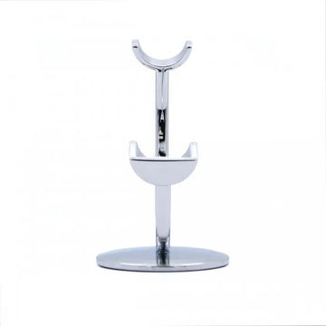 Crescent Chrome Razor Stand with Solid Base Medium - RUTHERFORD & Co