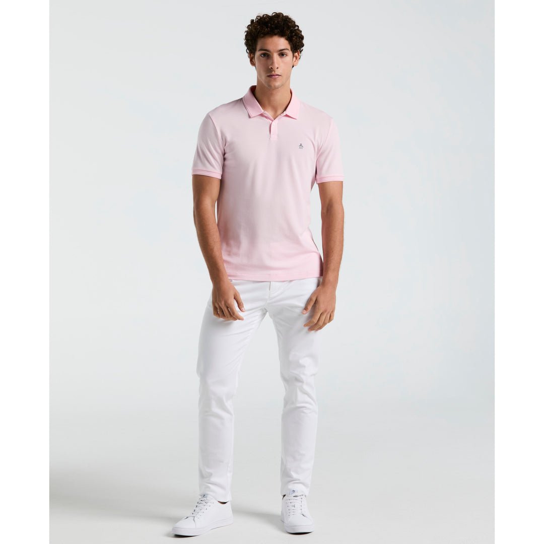 Daddy Pique Polo Shirt In Parfait Pink - RUTHERFORD & Co