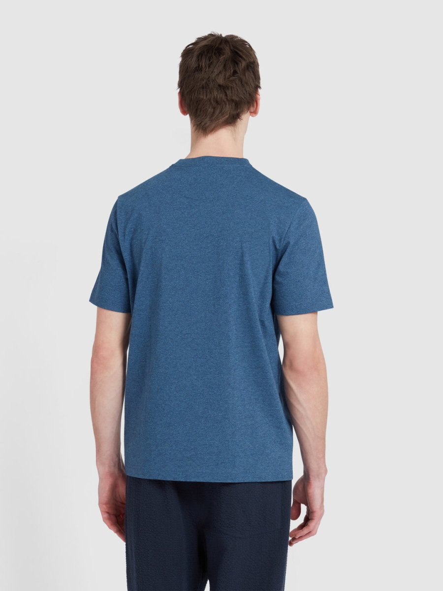 Danny Regular Fit Organic Cotton T-Shirt In Cold Metal Marl - RUTHERFORD & Co