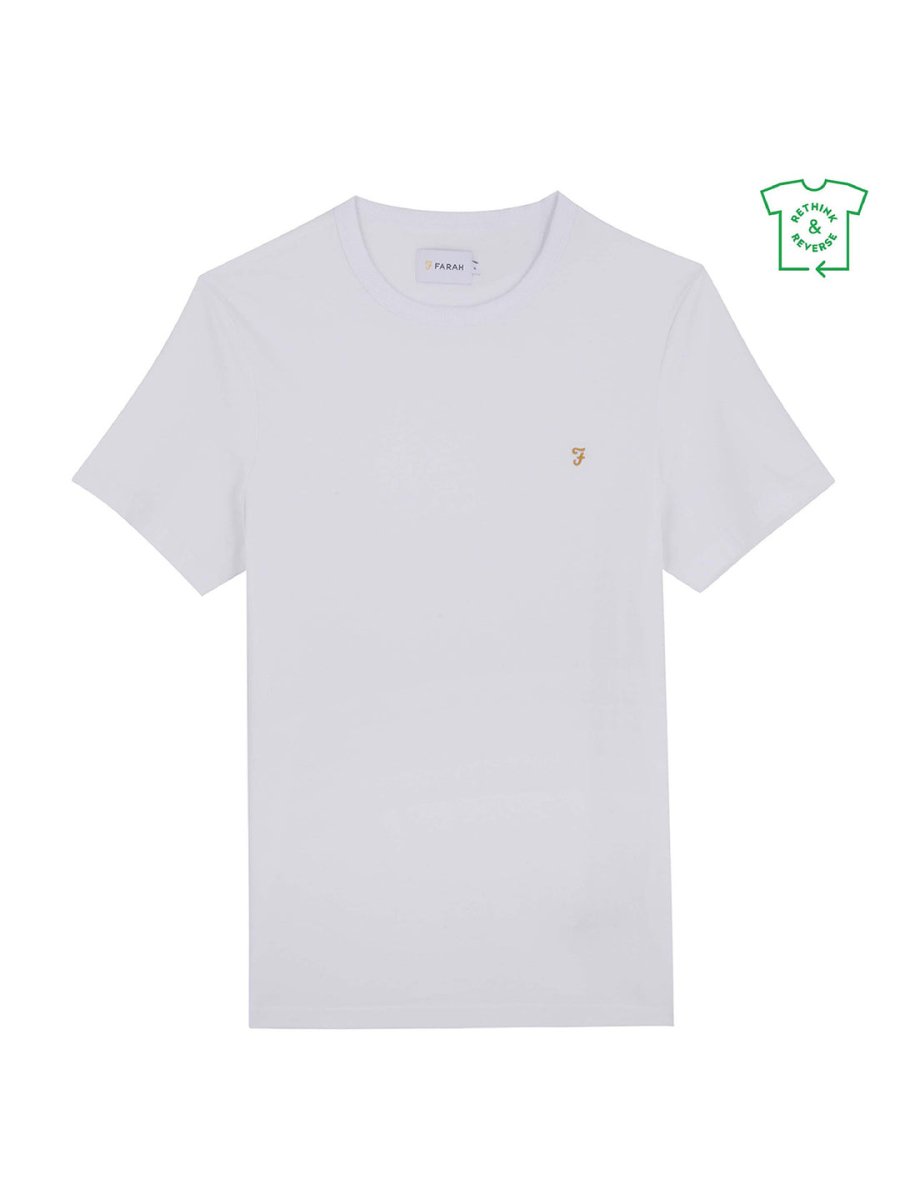 Danny Regular Fit Organic Cotton T-Shirt In White - RUTHERFORD & Co