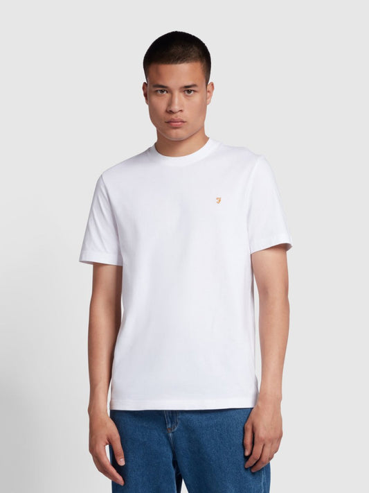 Danny Regular Fit Organic Cotton T-Shirt In White - RUTHERFORD & Co