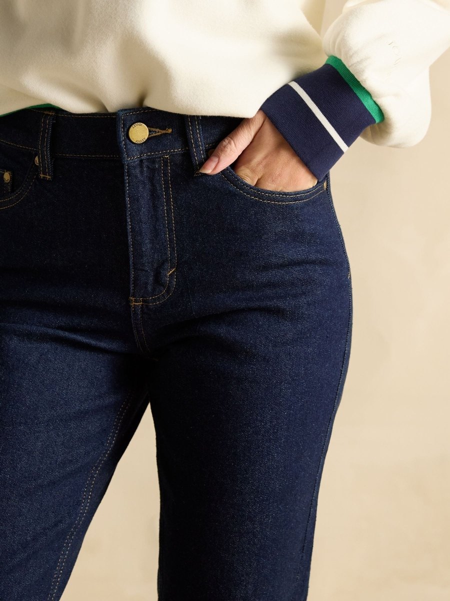 Denim Straight Fit Mid Rise Jeans - RUTHERFORD & Co