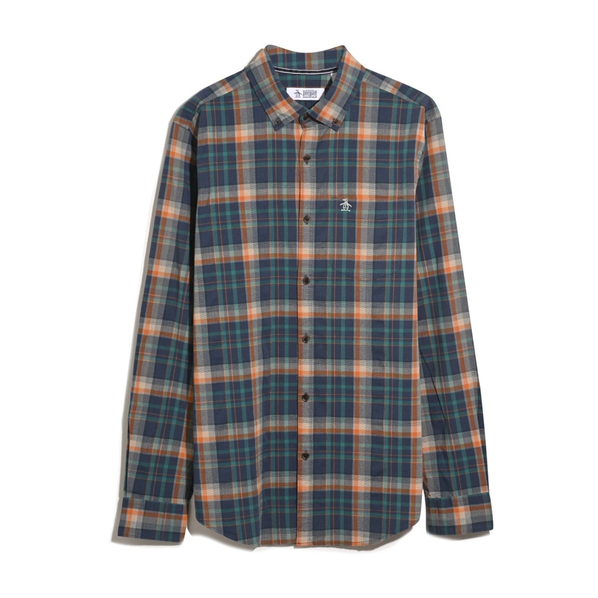 Dobby Plaid Shirt In Sargasso Sea - RUTHERFORD & Co
