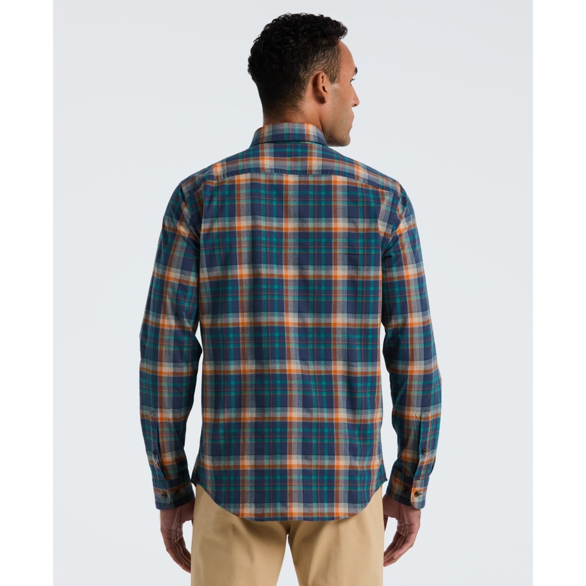 Dobby Plaid Shirt In Sargasso Sea - RUTHERFORD & Co