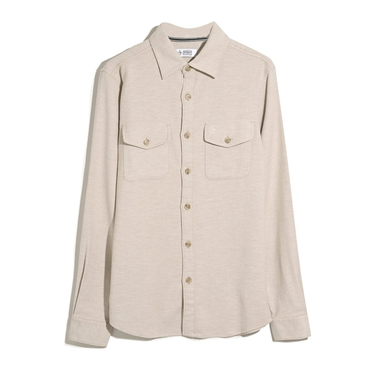 Double Weave Overshirt In Birch - RUTHERFORD & Co