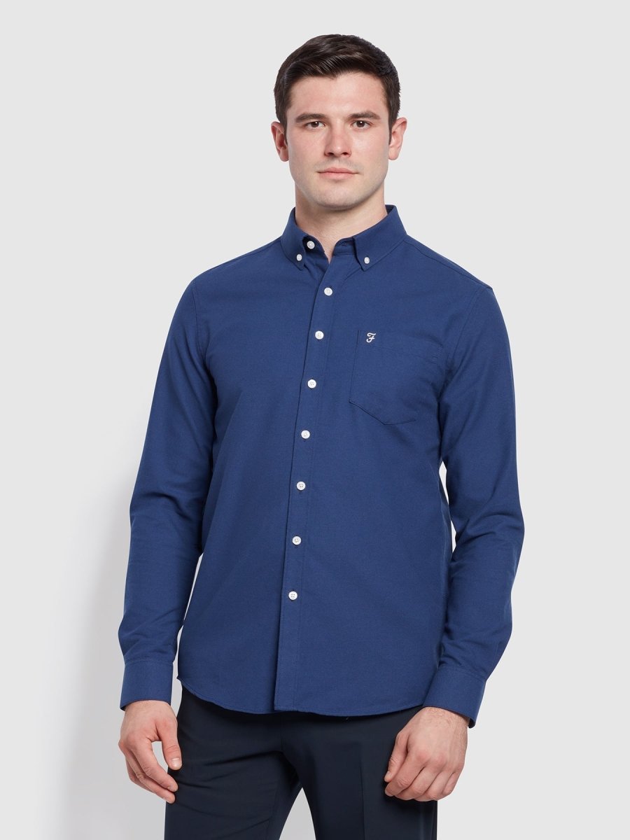 Drayton Modern Fit Long Sleeve Oxford Shirt - RUTHERFORD & Co