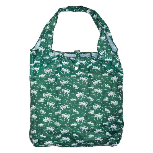Lightweight Foldable Reusable Shopping Bag Green Landrovers