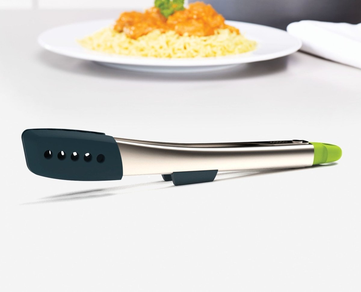 Elevate™ Grey Silicone Steel Tongs - RUTHERFORD & Co