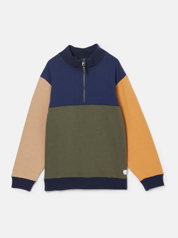 Elliot Multi Colourblock Quarter Zip Sweatshirt - RUTHERFORD & Co