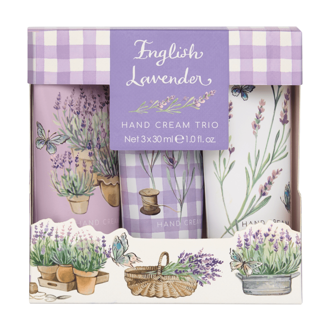 English Lavender Hand Cream Trio, 3x 30ml - RUTHERFORD & Co