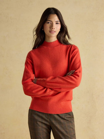 Enid Orange High Neck Jumper - RUTHERFORD & Co